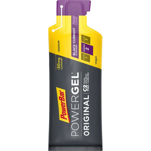 PowerBar PowerGel 41g Černý rybíz + Kofein