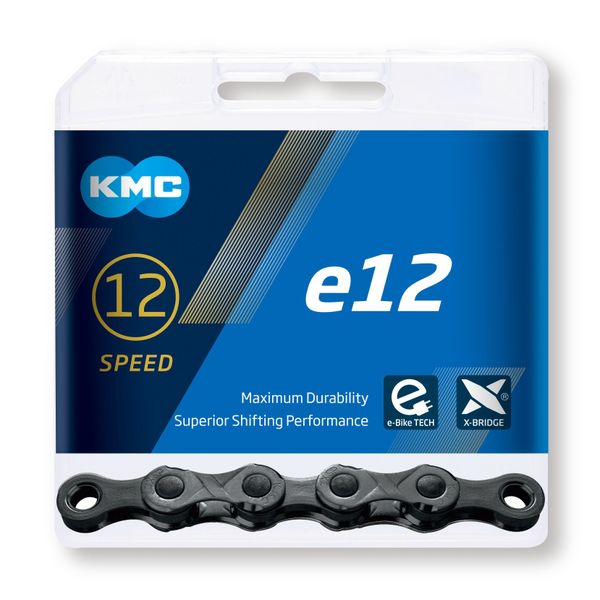 Řetěz KMC E12 BlackTech pro elektrokola, 12 Speed