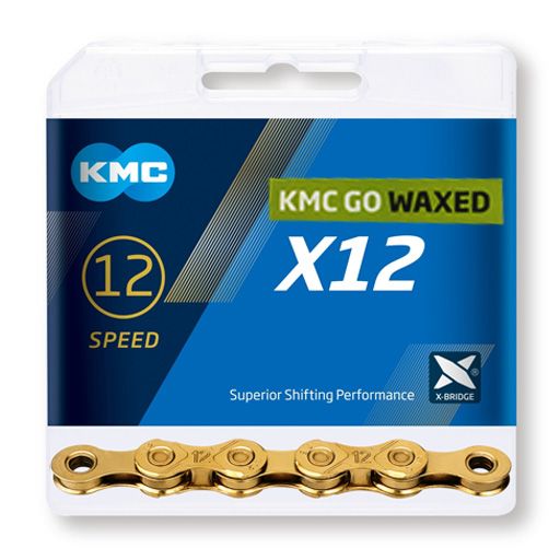 Řetěz KMC X12 Gold Ti-N Waxed, 12 Speed