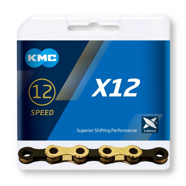 Řetěz KMC X12 Ti-N Gold / Black, 12 Speed